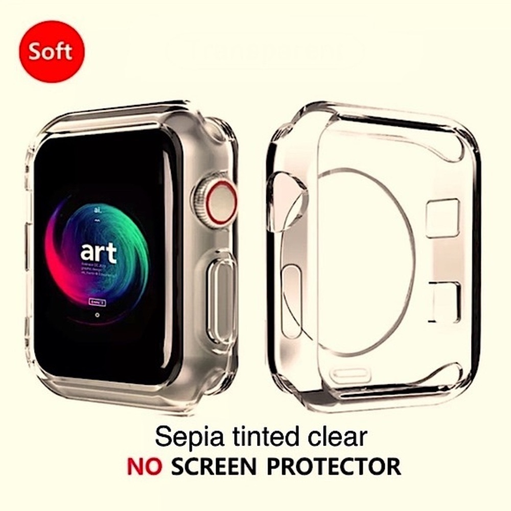 3️⃣3/25 Apple Watch Soft silicone Protective Frame (tinted clear)